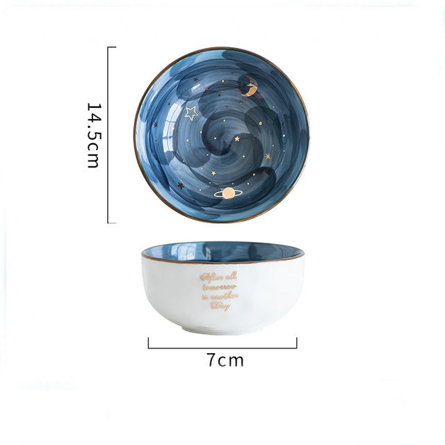 Celestial Themed Ceramic Bowls