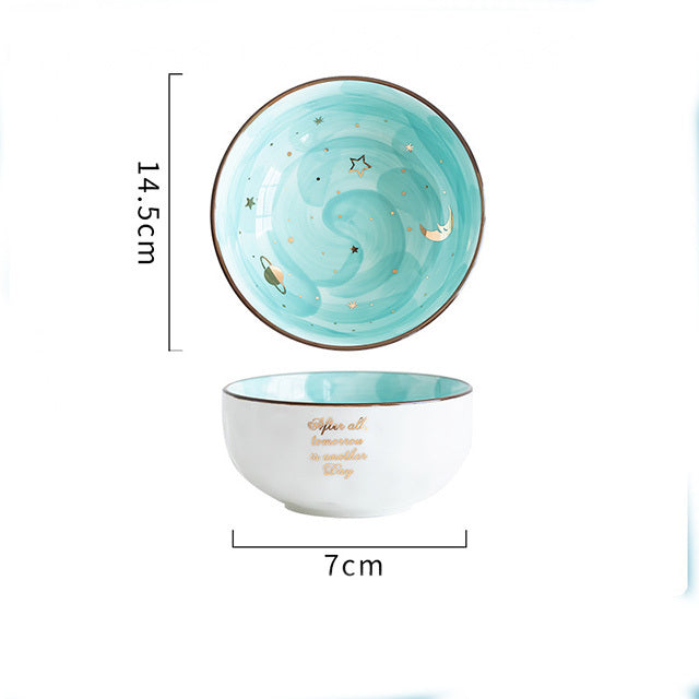 Celestial Themed Ceramic Bowls