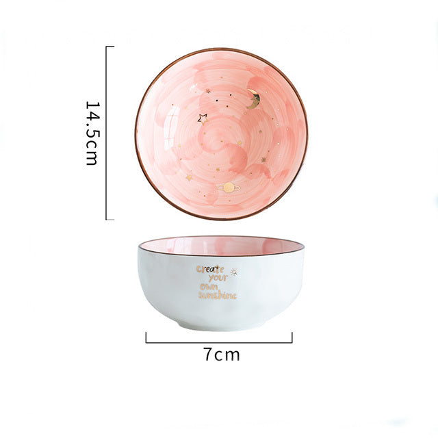 Celestial Themed Ceramic Bowls