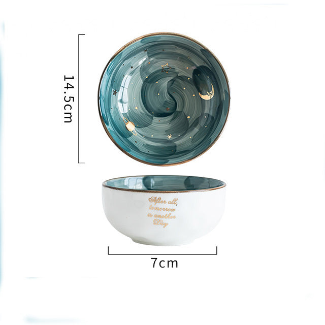 Celestial Themed Ceramic Bowls
