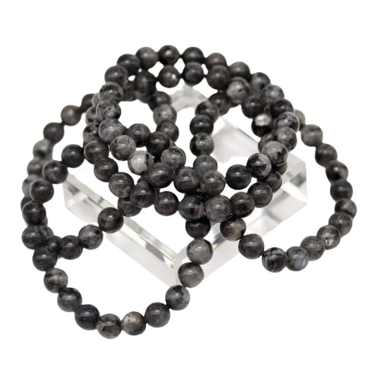 Genuine Black Labradorite Stretch Bracelet