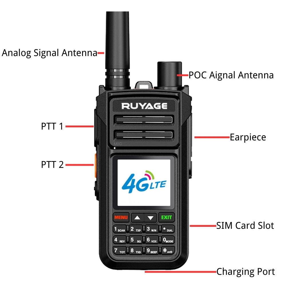 Ruyage Radio Nationwide PTT Dual-Mode Walkie-Talkie(X70)