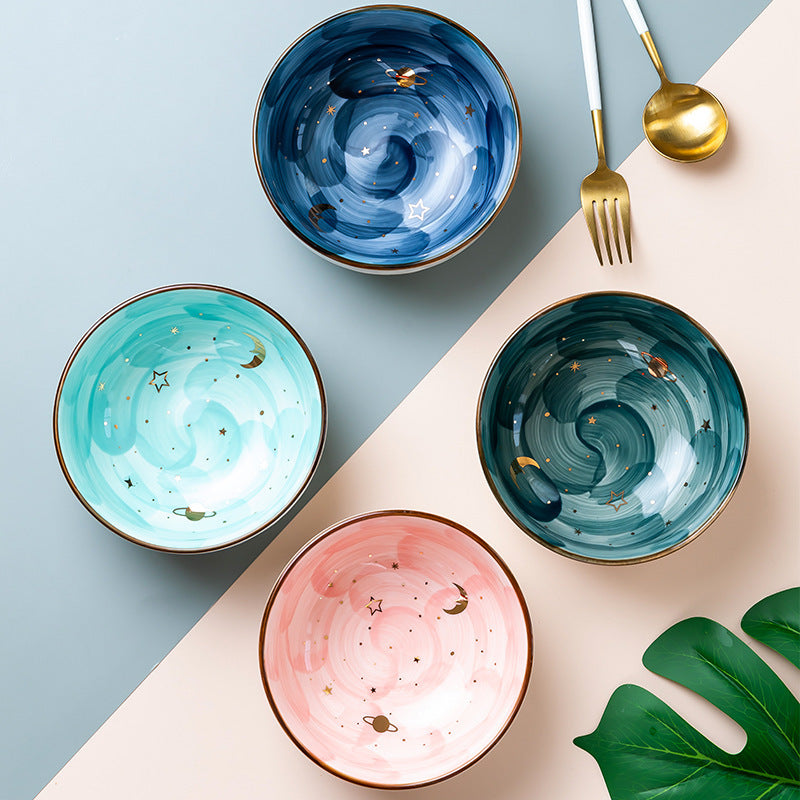 Celestial Themed Ceramic Bowls