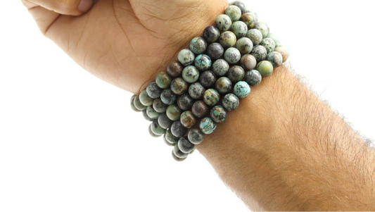 African Turquoise Stretch Bracelet