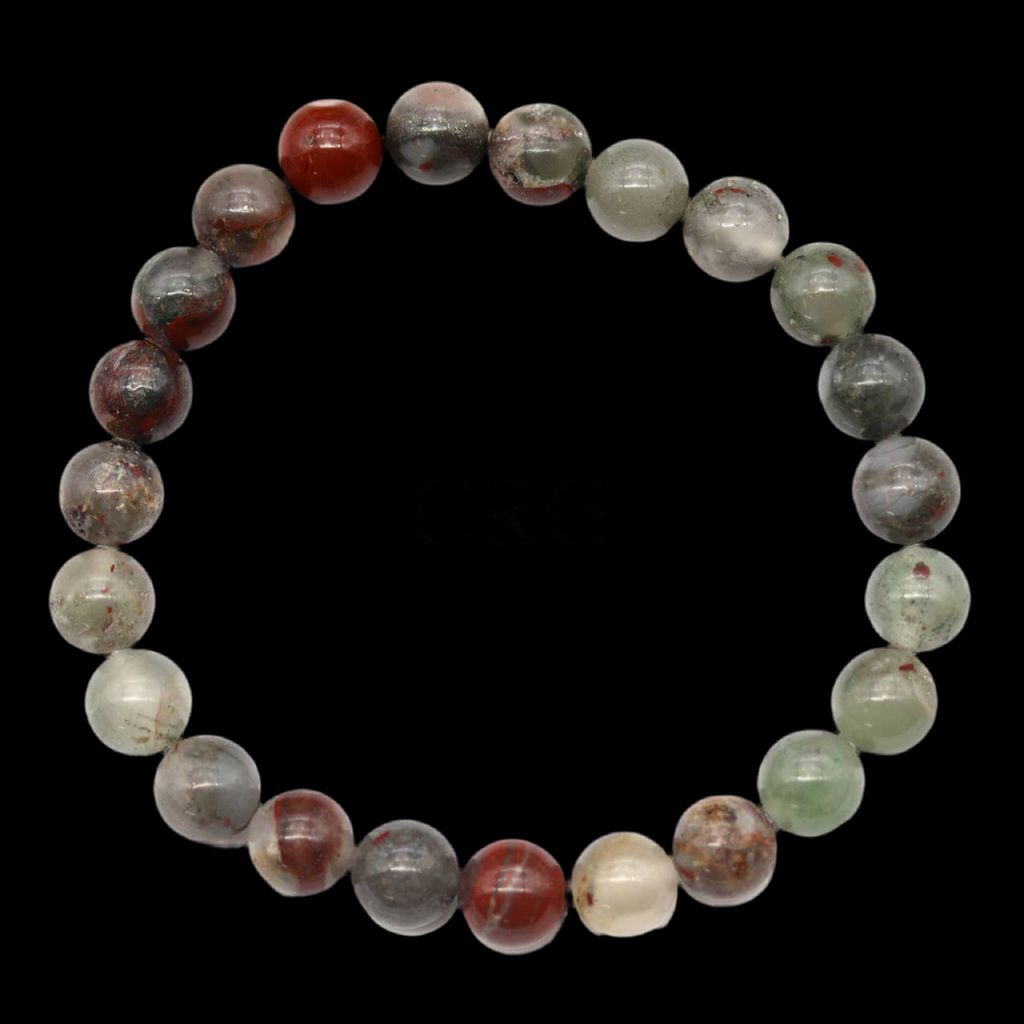 Genuine African Bloodstone Stretch Bracelet