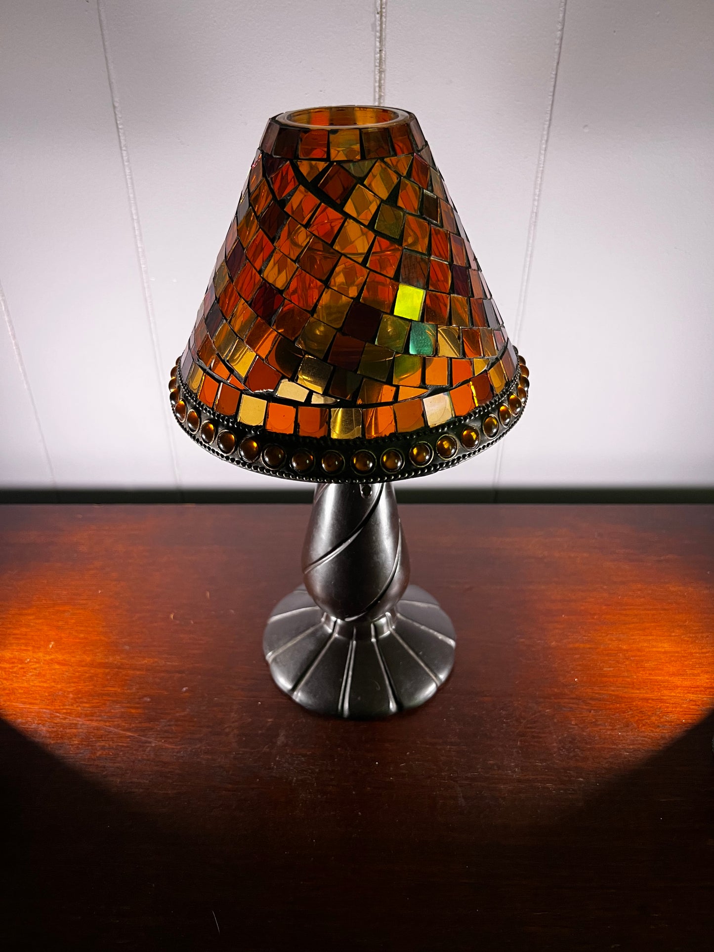 Mosaic Glass Votive Lamp