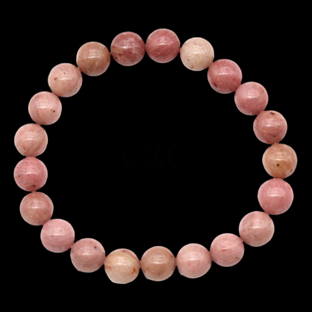 Genuine Pink Rhodonite Stretch Bracelet