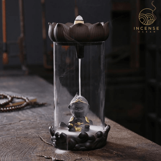 Ceramic Sun Wukong Backflow Incense Burner