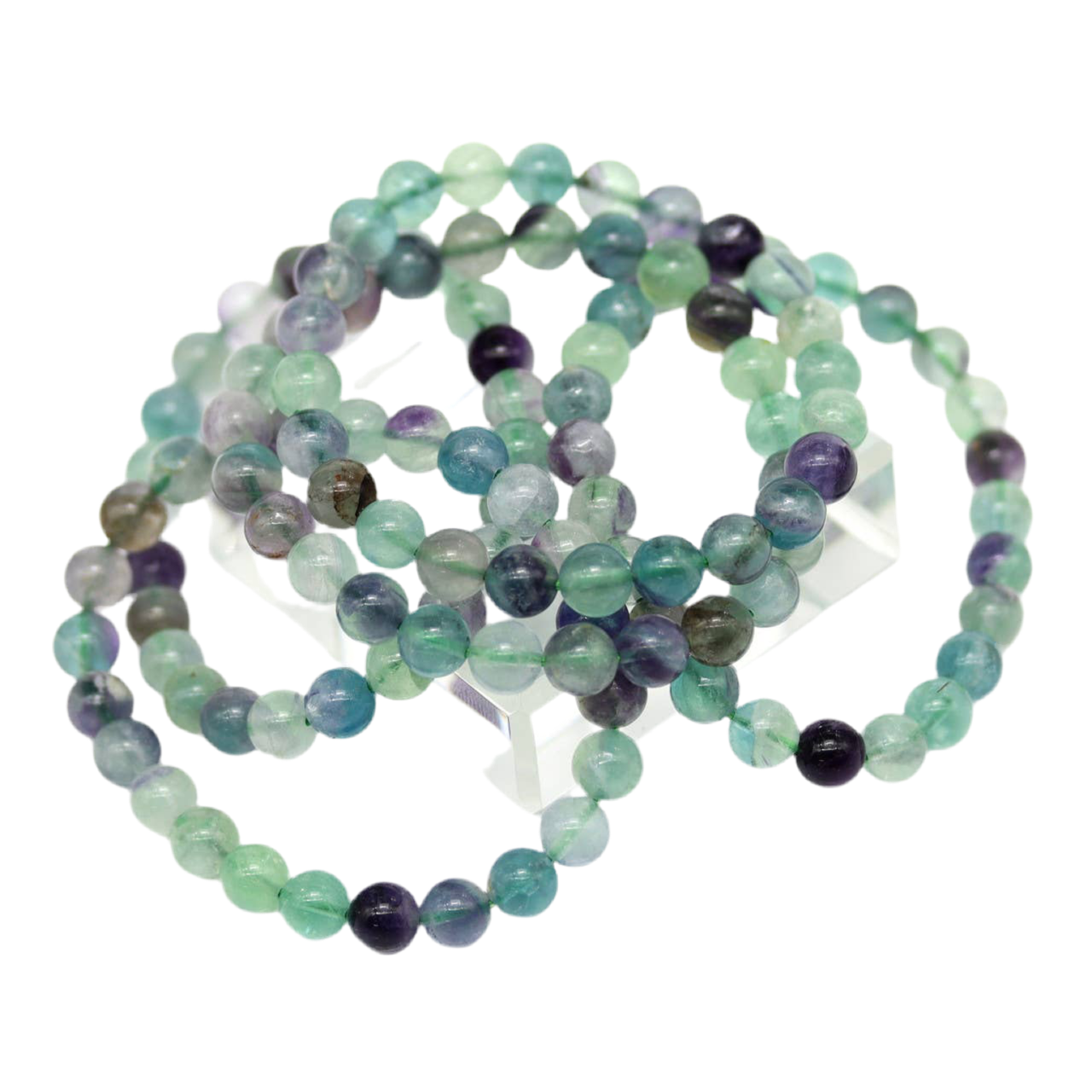 Fluorite Beaded Stretch Bracelet