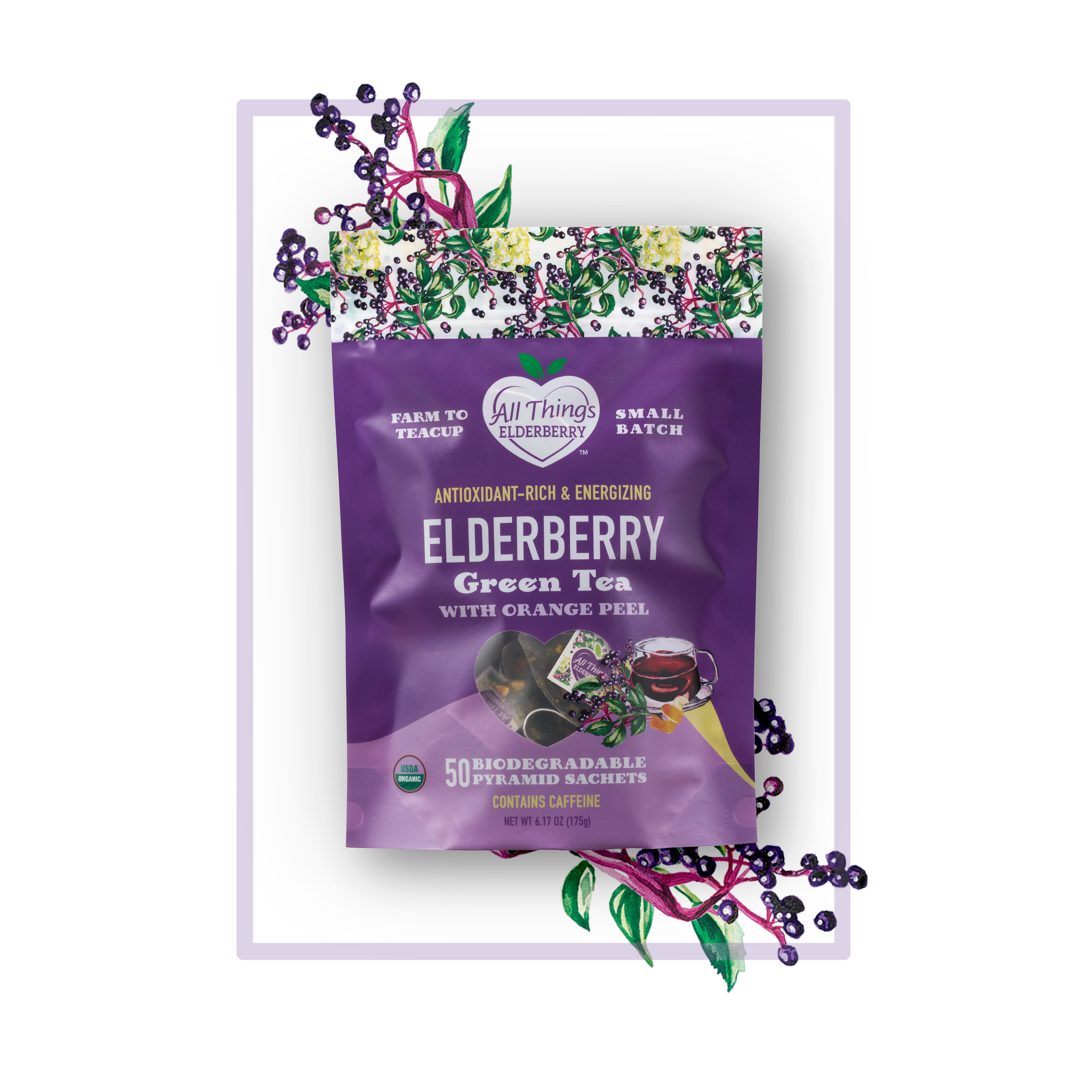 Elderberry Green Tea