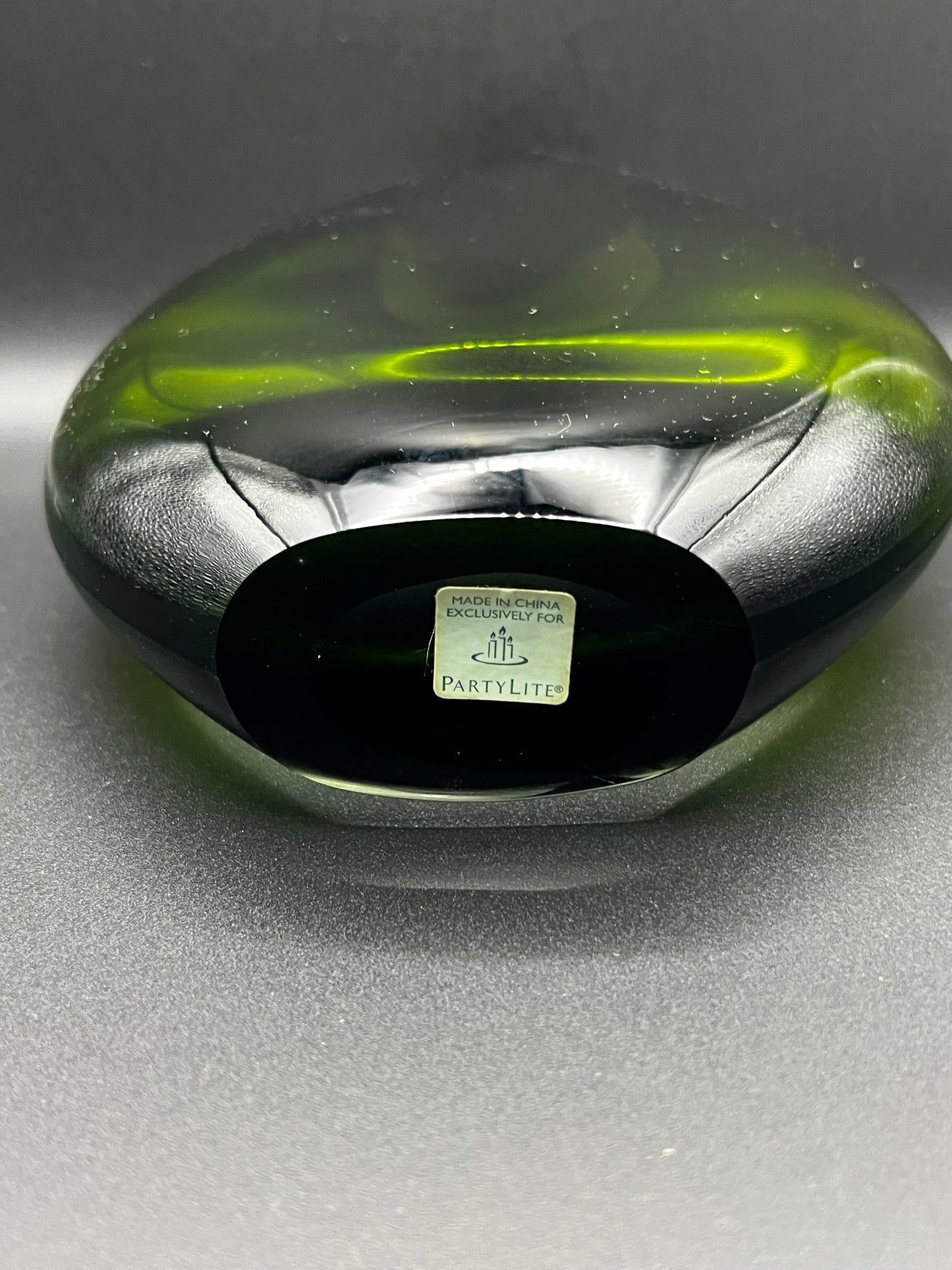 Vintage Glass Green Vase