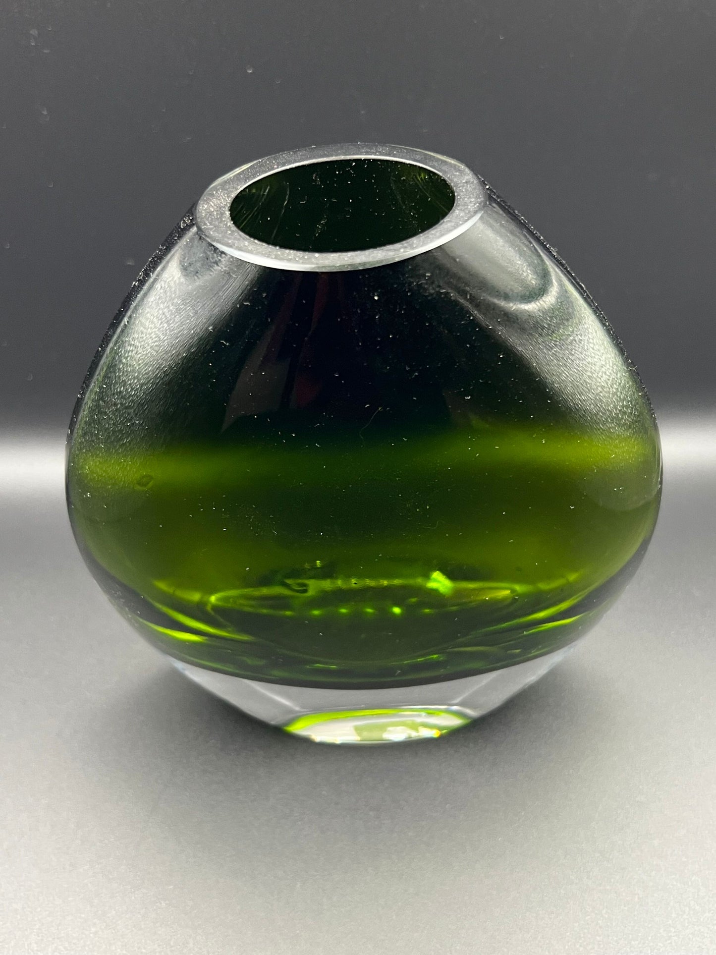 Vintage Glass Green Vase