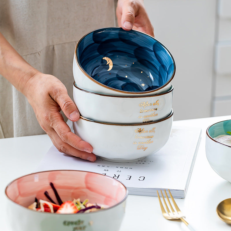 Celestial Themed Ceramic Bowls